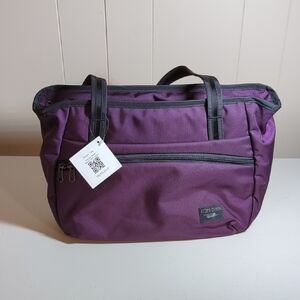 TOM BIHN Nomad Tote in Aubergine 525 Ballistic / 200D Wisteria Halcyon